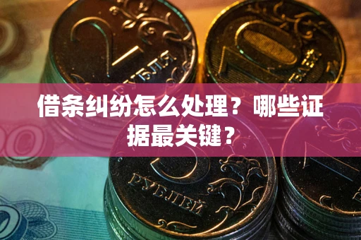 济南借条纠纷怎么处理？哪些证据最关键？