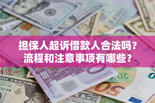 济南担保人起诉借款人合法吗？流程和注意事项有哪些？