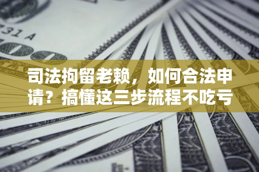济南司法拘留老赖，如何合法申请？搞懂这三步流程不吃亏！