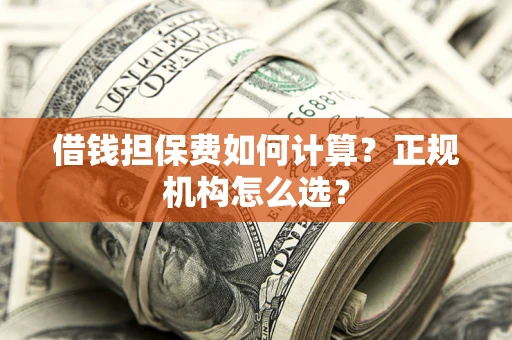 济南借钱担保费如何计算？正规机构怎么选？
