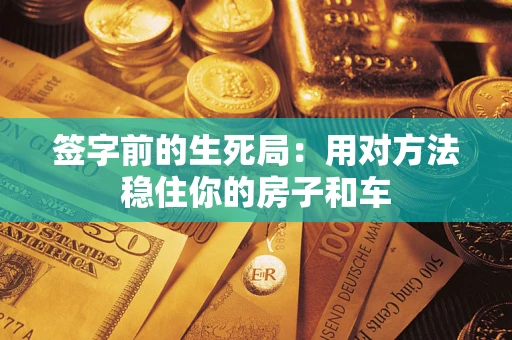 济南签字前的生死局：用对方法稳住你的房子和车