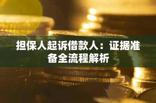 济南担保人起诉借款人：证据准备全流程解析
