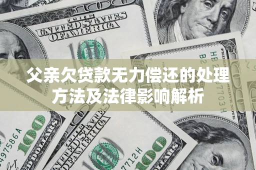 济南父亲欠贷款无力偿还的处理方法及法律影响解析