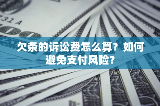 济南欠条的诉讼费怎么算？如何避免支付风险？