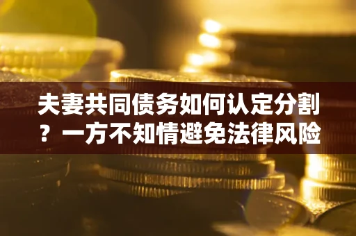 济南夫妻共同债务如何认定分割？一方不知情避免法律风险必看！